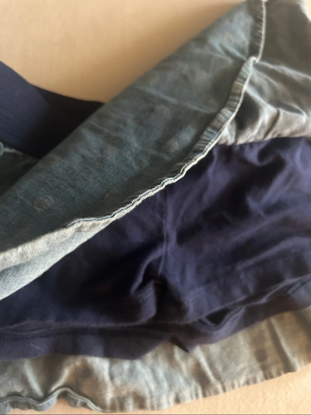 Justice Blue Denim Skirt with Navy Waistband